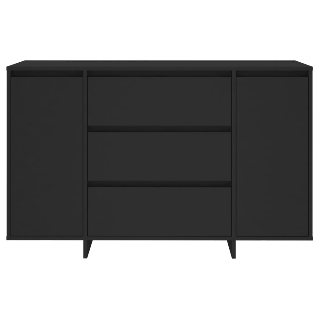 Sideboard mit 3 Schubladen Schwarz 120x41x75 cm Holzwerkstoff