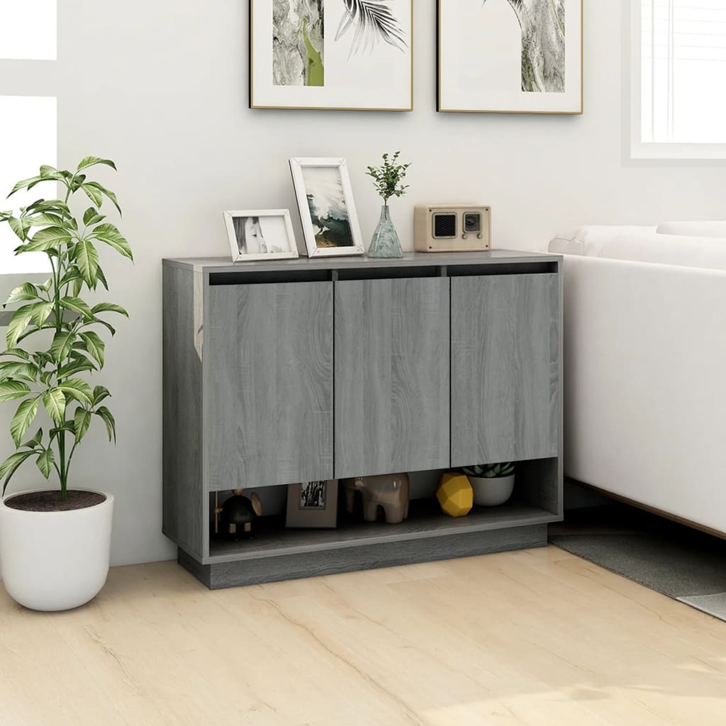 Sideboard Grau Sonoma 97x31x75 cm Holzwerkstoff