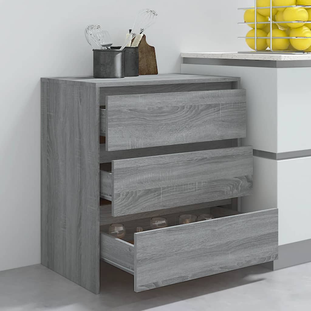 Sideboard Grau Sonoma 70x41x75 cm Holzwerkstoff