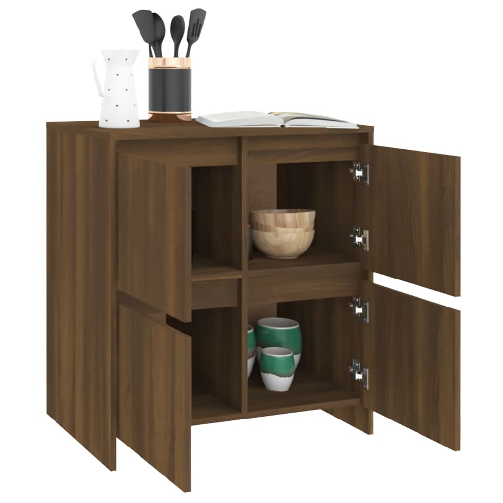 Sideboard Braun Eichen-Optik 70x41x75 cm Holzwerkstoff