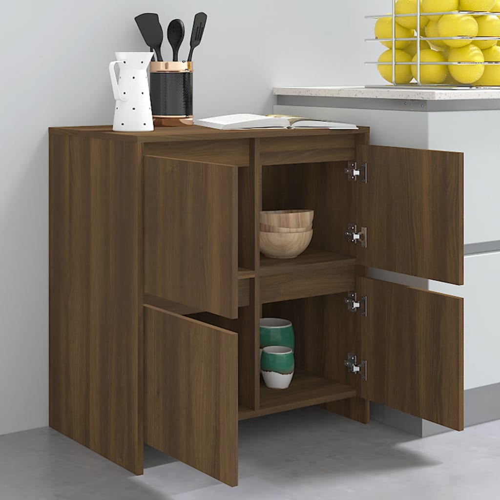 Sideboard Braun Eichen-Optik 70x41x75 cm Holzwerkstoff