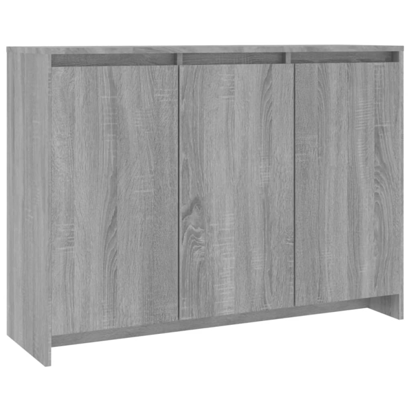 Sideboard Grau Sonoma 102x33x75 cm Holzwerkstoff