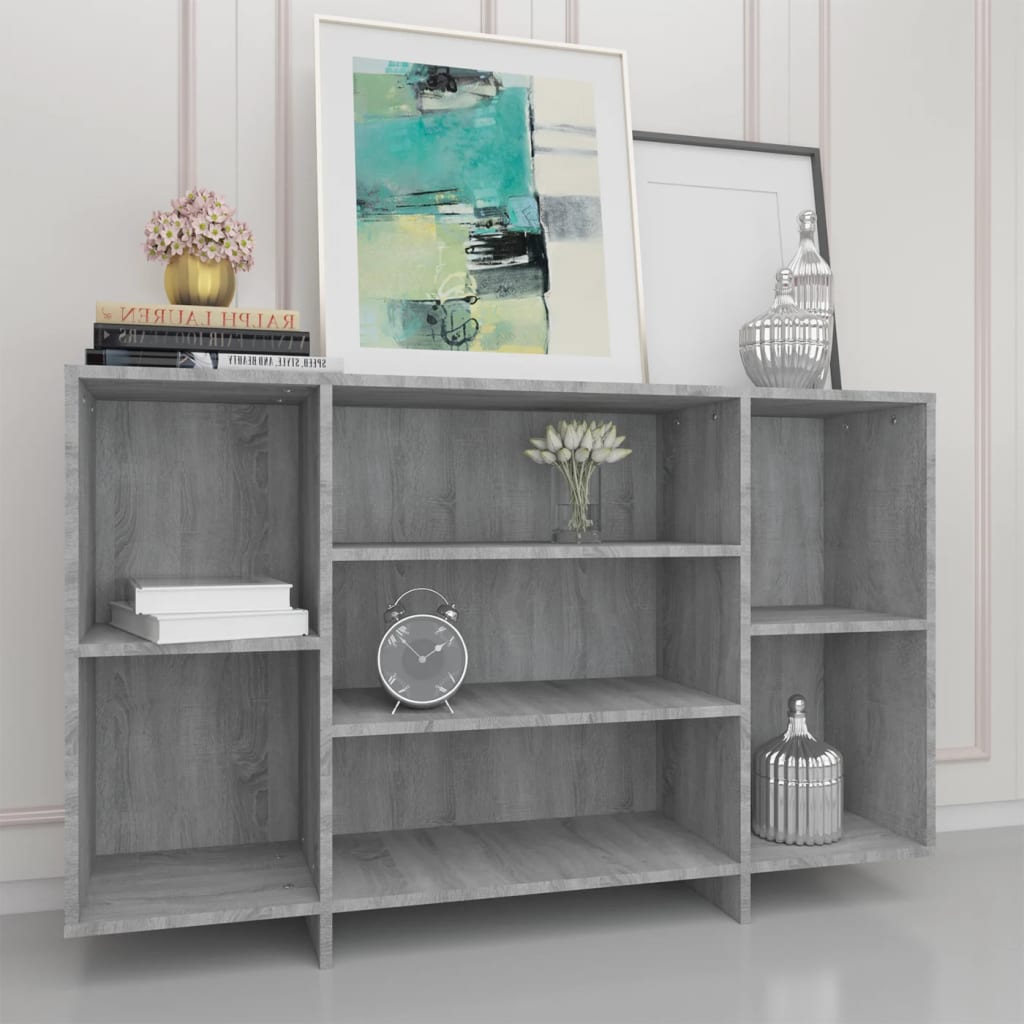 Sideboard Grau Sonoma 120x30x75 cm Holzwerkstoff