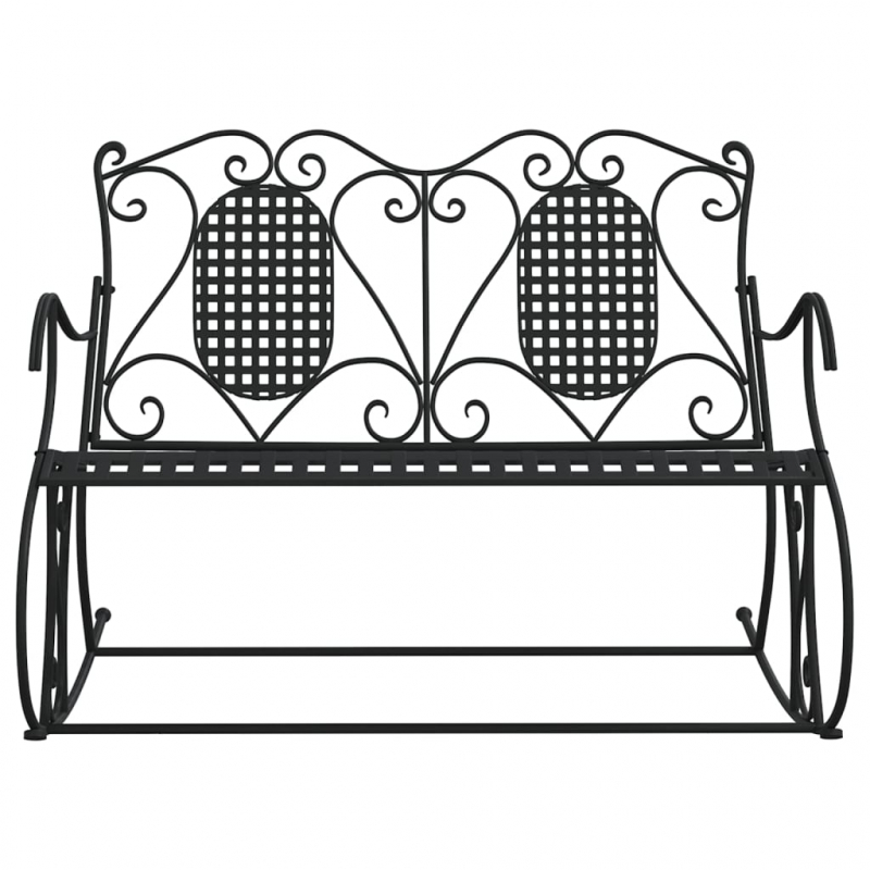Schaukelbank 2-Sitzer 113 cm Schwarz Stahl