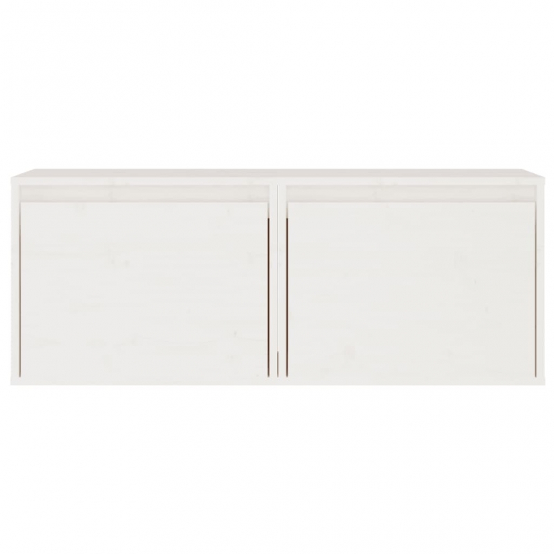 Wandschränke 2 Stk. Weiß 45x30x35 cm Massivholz Kiefer