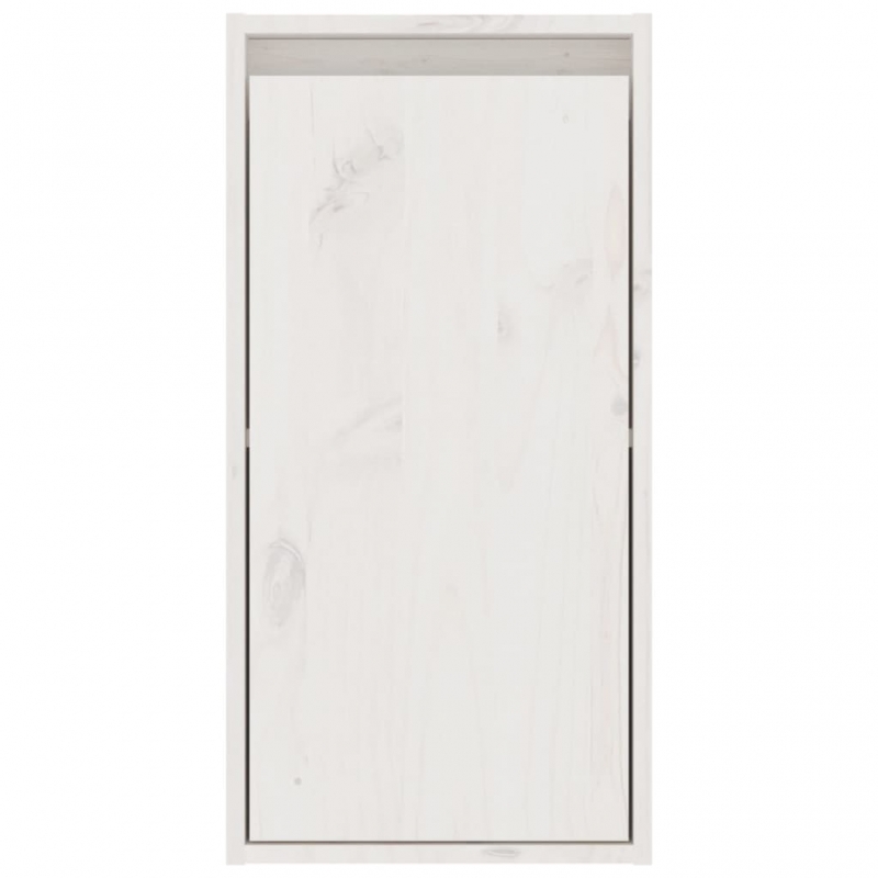 Wandschränke 2 Stk. Weiß 30x30x60 cm Massivholz Kiefer