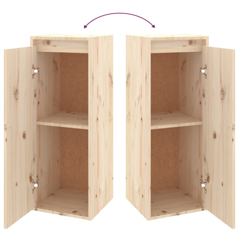 Wandschrank 30x30x80 cm Massivholz Kiefer