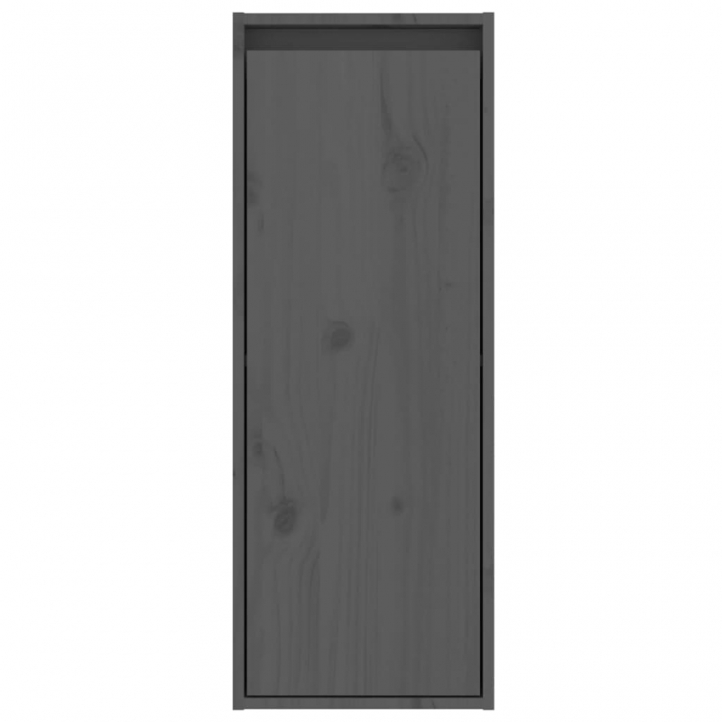 Wandschrank Grau 30x30x80 cm Massivholz Kiefer