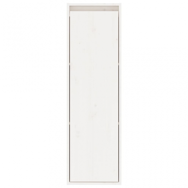 Wandschrank Weiß 30x30x100 cm Massivholz Kiefer