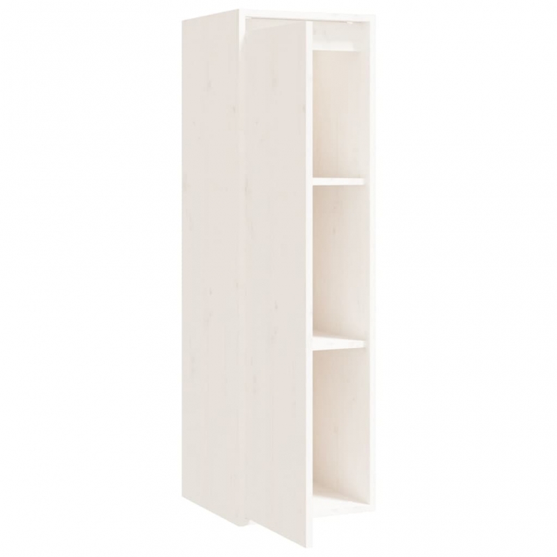 Wandschrank Weiß 30x30x100 cm Massivholz Kiefer
