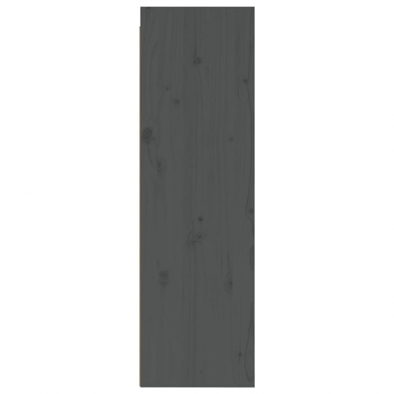 Wandschränke 2 Stk. Grau 30x30x100 cm Massivholz Kiefer