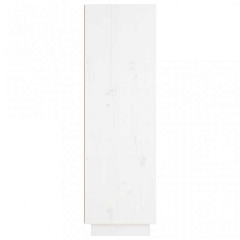 Highboard Weiß 37x34x110 cm Massivholz Kiefer