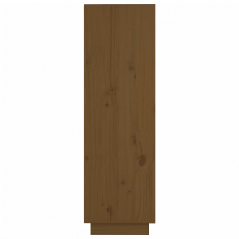 Highboard Honigbraun 37x34x110 cm Massivholz Kiefer