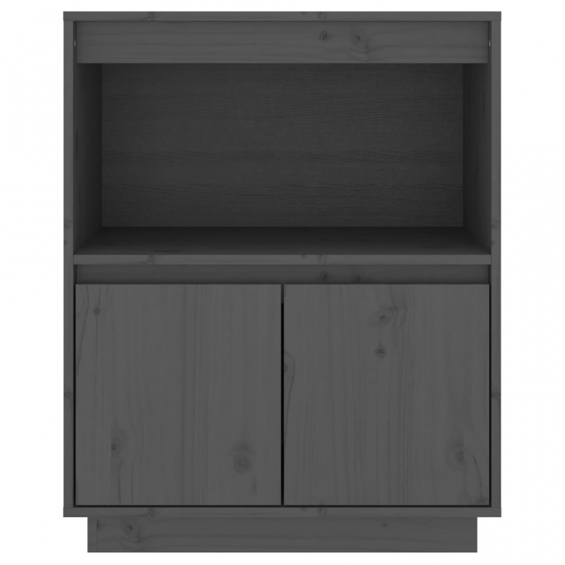 Sideboard Grau 60x34x75 cm Massivholz Kiefer