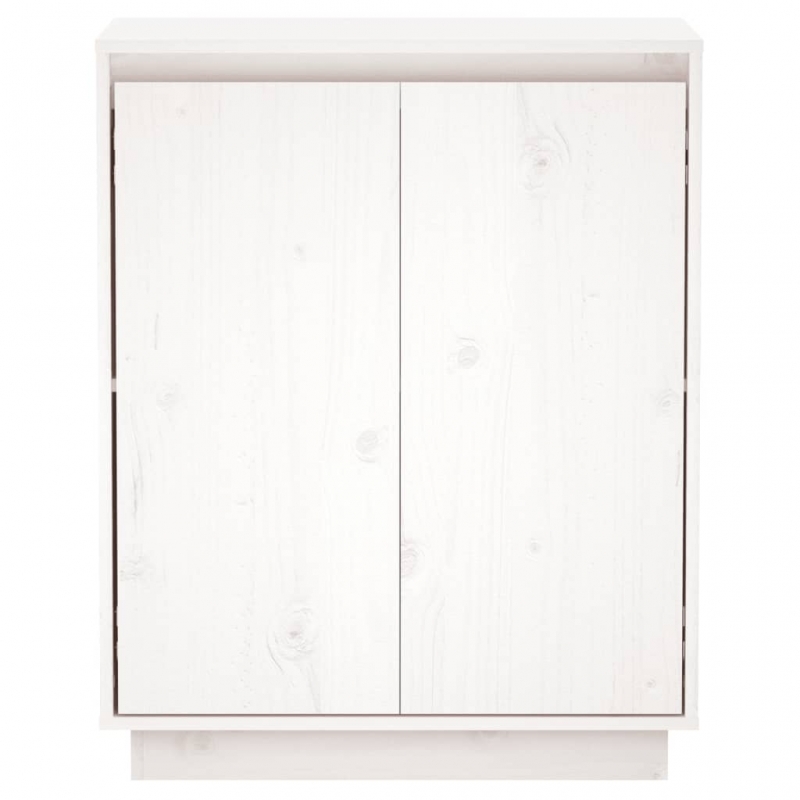 Sideboard Weiß 60x34x75 cm Massivholz Kiefer