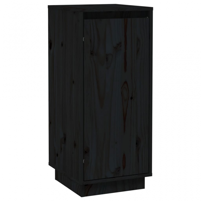 Sideboards 2 Stk. Schwarz 31,5x34x75 cm Massivholz Kiefer