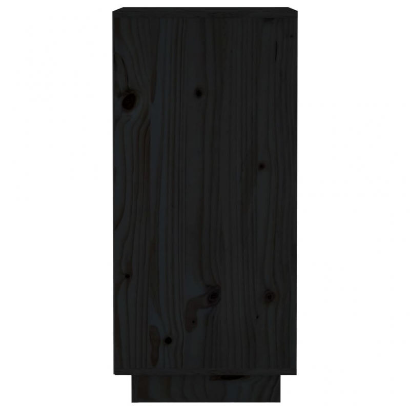 Sideboards 2 Stk. Schwarz 31,5x34x75 cm Massivholz Kiefer
