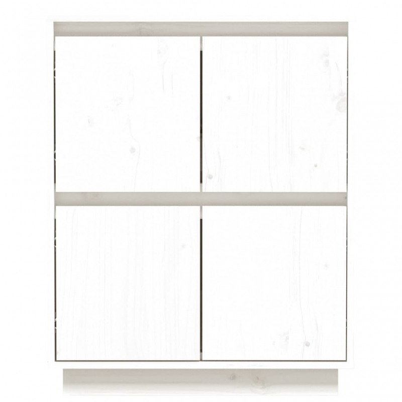 Sideboard Weiß 60x34x75 cm Massivholz Kiefer