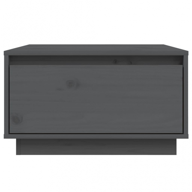 Couchtisch Grau 55x56x32 cm Massivholz Kiefer