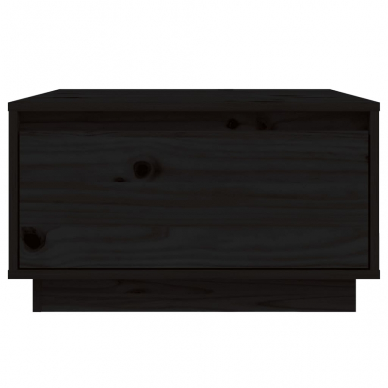 Couchtisch Schwarz 55x56x32 cm Massivholz Kiefer