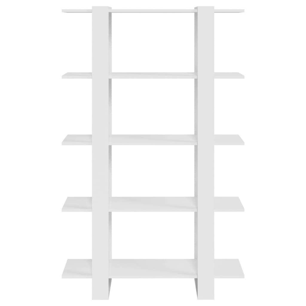 Bücherregal/Raumteiler Hochglanz-Weiß 100x30x160 cm