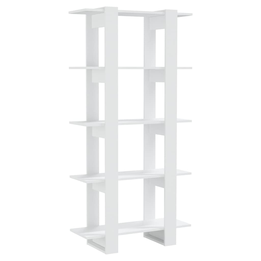 Bücherregal/Raumteiler Weiß 80x30x160 cm Holzwerkstoff