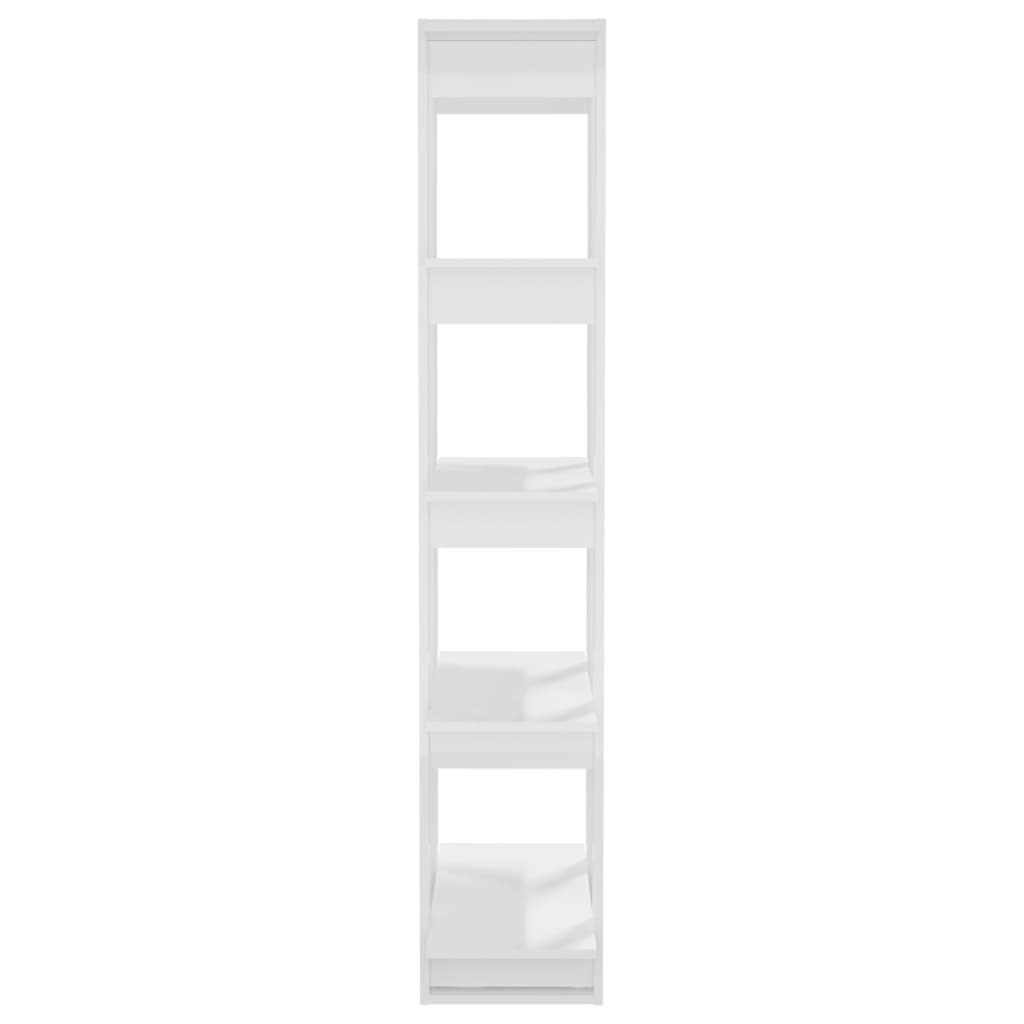 Bücherregal/Raumteiler Hochglanz-Weiß 80x30x160 cm