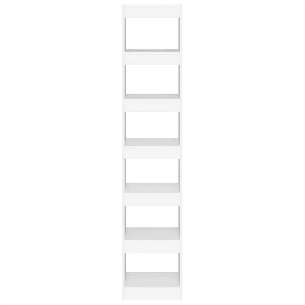 Bücherregal/Raumteiler Weiß 40x30x198 cm