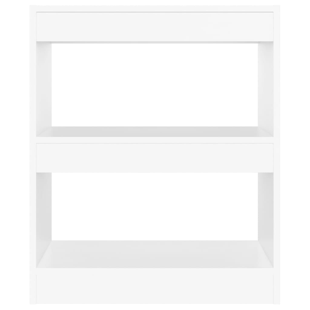 Bücherregal/Raumteiler Weiß 60x30x72 cm