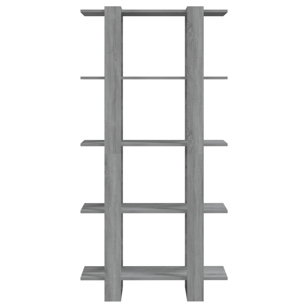 Bücherregal/Raumteiler Grau Sonoma 80x30x160 cm Holzwerkstoff