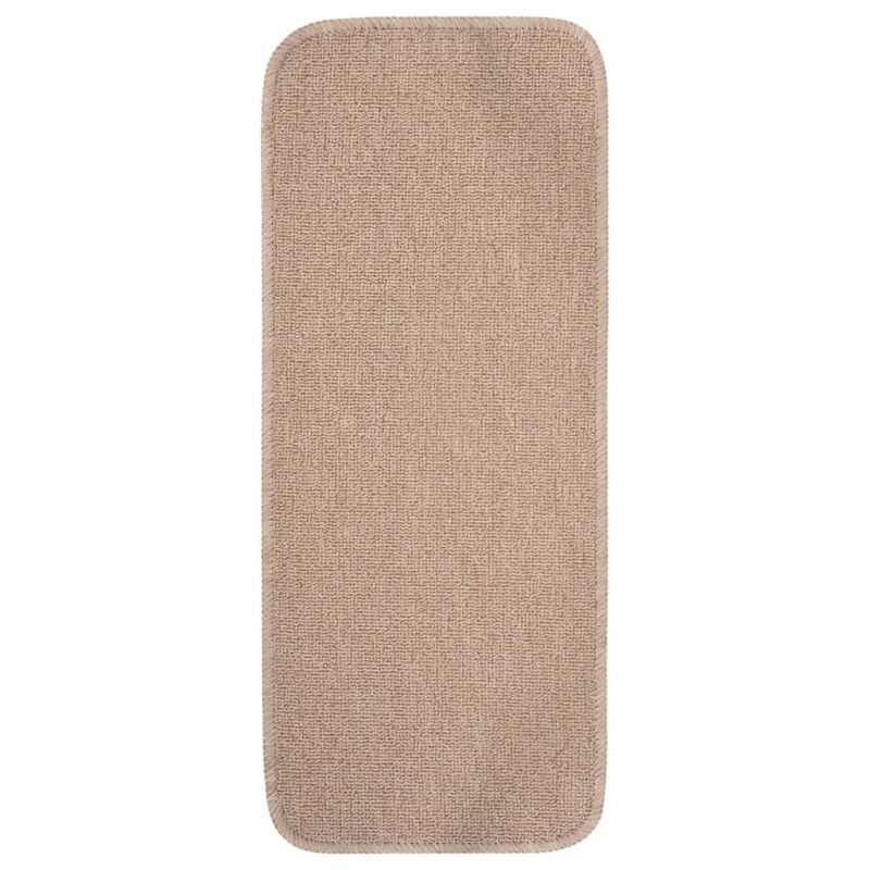 Antirutsch Stufenmatten 15 Stk. 60x25 cm Beige Rechteckig