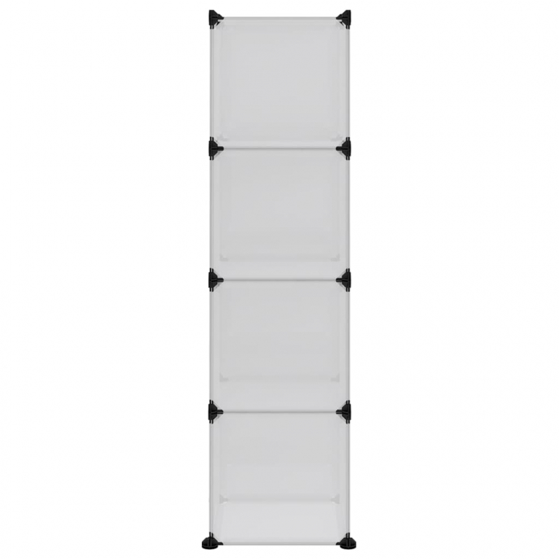 Regalsystem mit 12 Würfeln und Türen Transparent PP