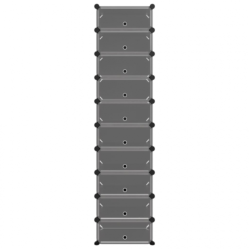 Schuhregal Schwarz 44x32x174 cm PP