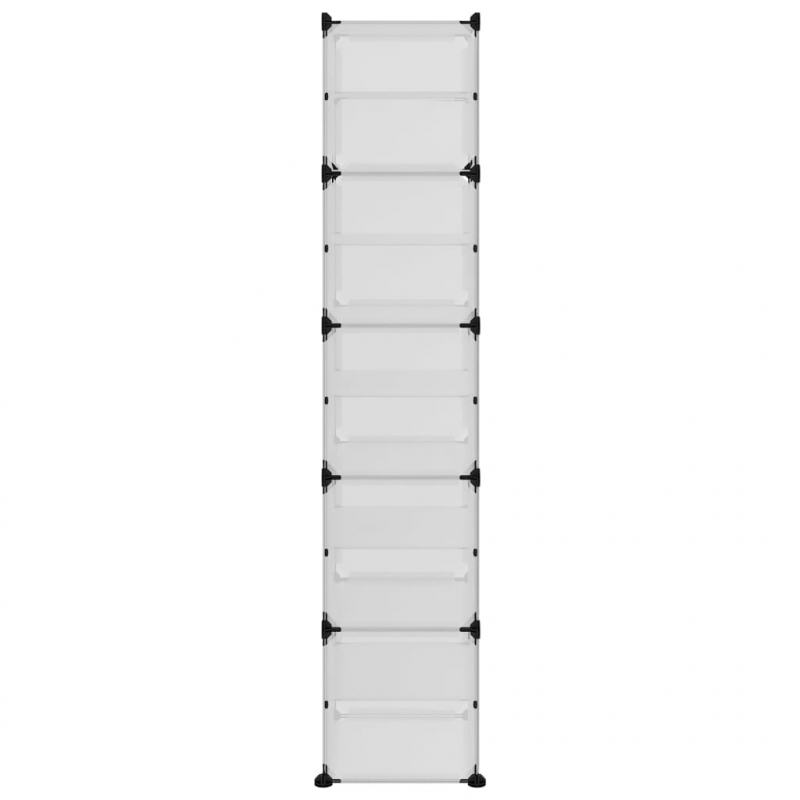 Schuhregal Transparent 44x31,5x153,5 cm PP