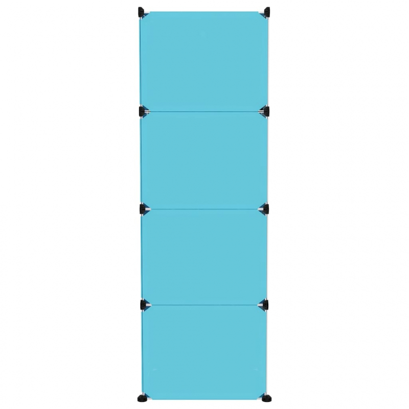 Kinderschrank Modular mit 12 Würfeln Blau PP