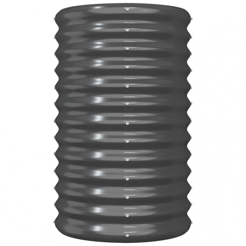 Pflanzkübel Pulverbeschichteter Stahl 40x40x68 cm Anthrazit