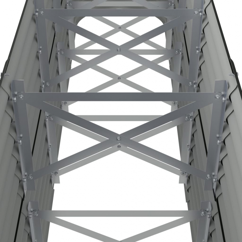 Hochbeet Pulverbeschichteter Stahl 224x40x68 cm Anthrazit