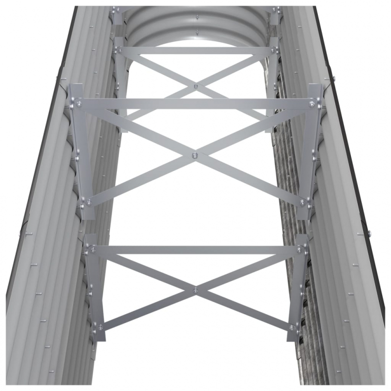 Hochbeet Pulverbeschichteter Stahl 260x40x68 cm Anthrazit