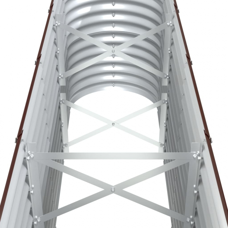 Hochbeet Pulverbeschichteter Stahl 332x40x68 cm Braun