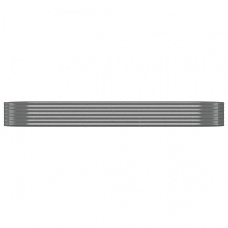 Hochbeet Pulverbeschichteter Stahl 322x100x36 cm Grau