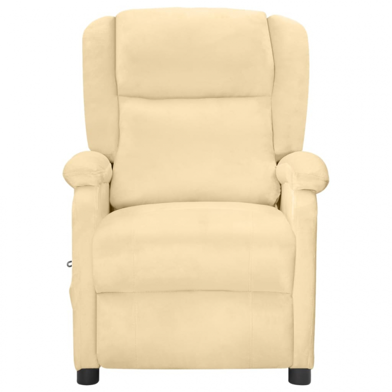 Massagesessel Creme Samt