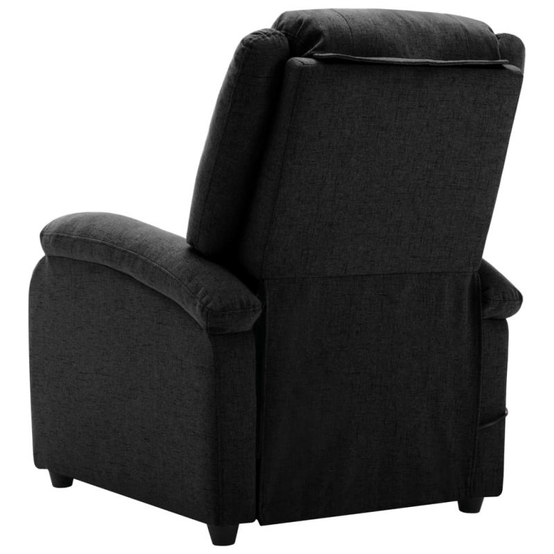 Ohrensessel mit Massagefunktion Schwarz Stoff