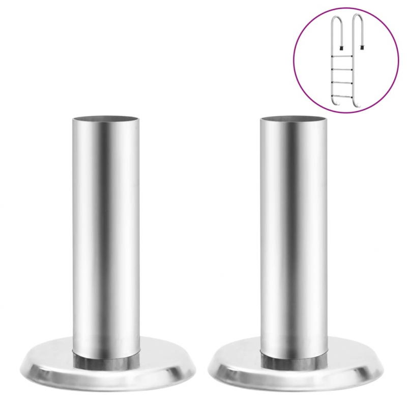 Halterungen für Pool-Leiter 2 Stk. Edelstahl 304