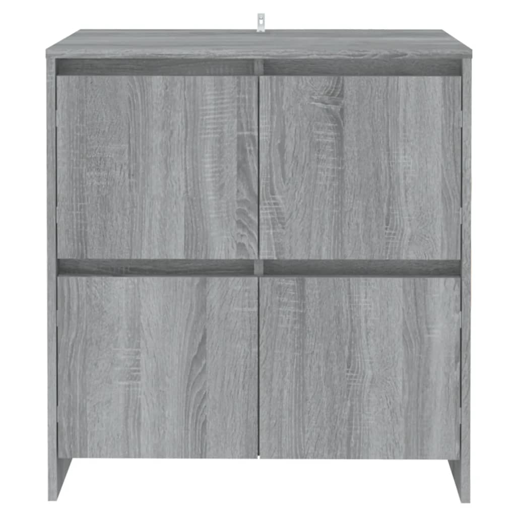 Sideboards 2 Stk. Grau Sonoma 70x41x75 cm Holzwerkstoff