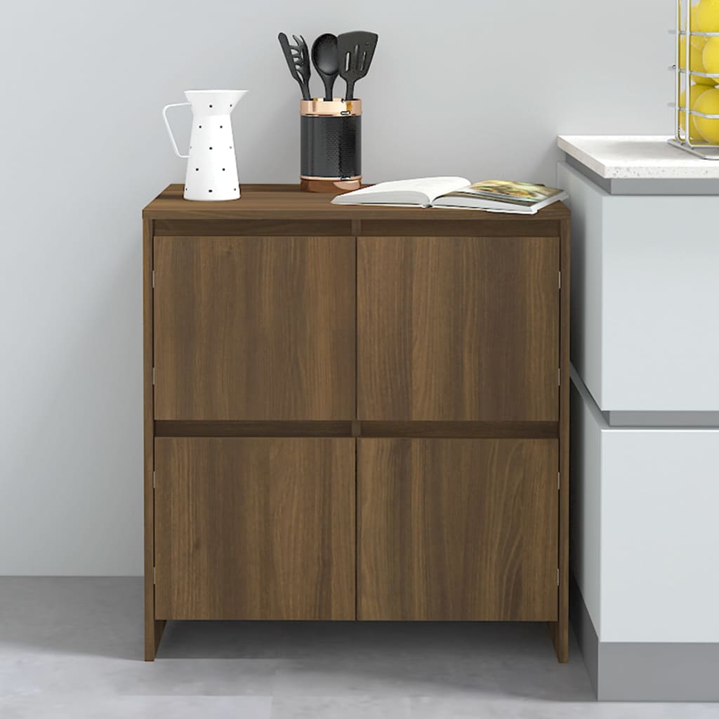 Sideboards 2 Stk. Eiche Braun 70x41x75 cm Holzwerkstoff