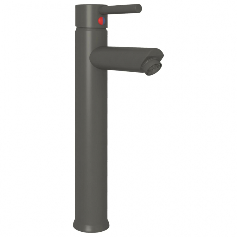 Waschbecken mit Wasserhahn und Ablaufgarnitur aus gehärtetem