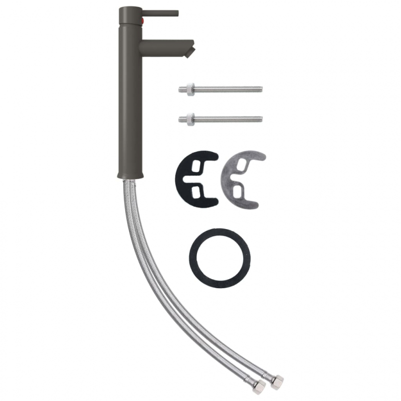 Badezimmer Waschbecken mit Wasserhahn Ablaufgarnitur Schwarz