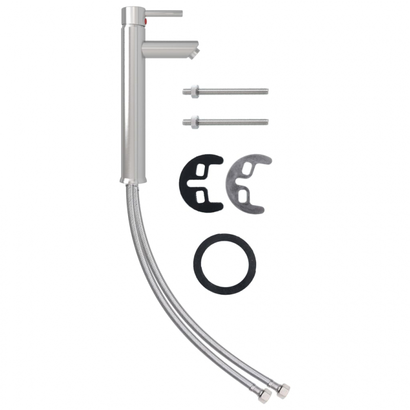 Badezimmer Waschbecken mit Wasserhahn Ablaufgarnitur Schwarz