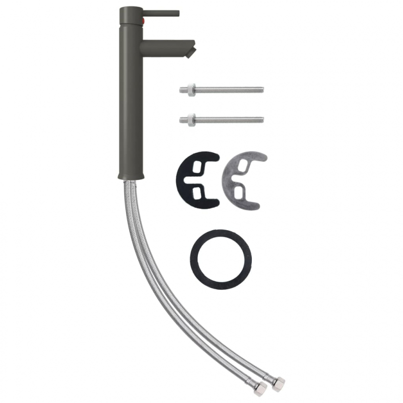 Badezimmer Waschbecken mit Wasserhahn und Ablaufgarnitur Braun