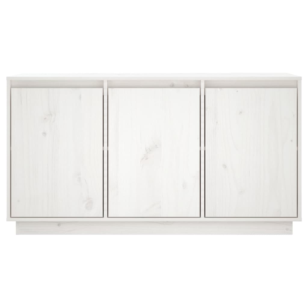 Sideboard Weiß 111x34x60 cm Massivholz Kiefer